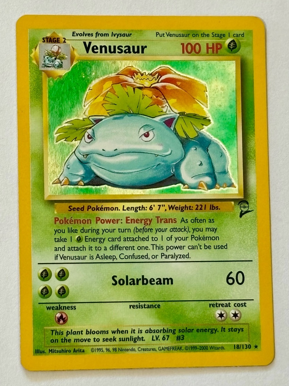 Venusaur Base Set 2 - 90’S Vintage Pokemon Holographic